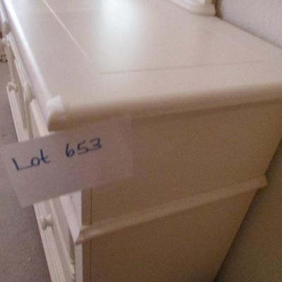 White Wooden Dresser/Mirror