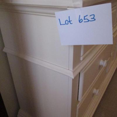 White Wooden Dresser/Mirror