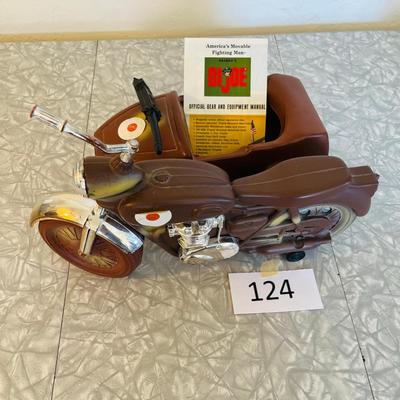 GI Joe Motorcycle w/ Side Car + brochure