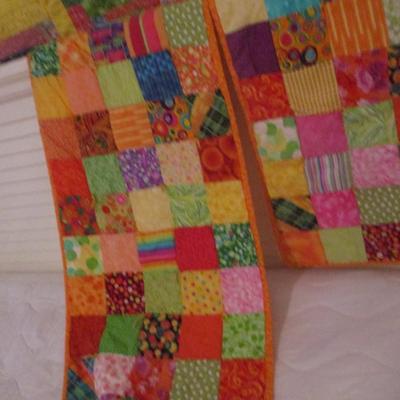 Handmade Quilt and Holding Rod -- King