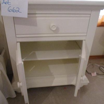 Two White Wooden Night Stands