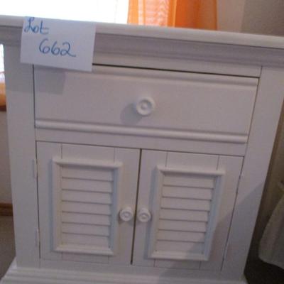 Two White Wooden Night Stands