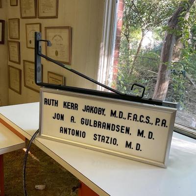 Original Sign of Dr. Ruth Kerr Jakoby
