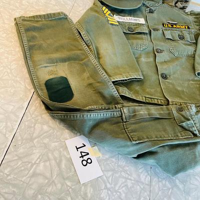 Kids size Military Uniform & home made footlocker