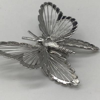 Monet Silver Tone  Butterfly ðŸ“Œ