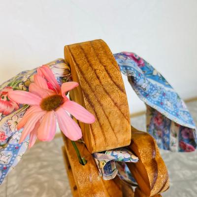 Wood Rabbit with wardrobe