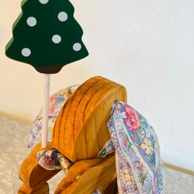 Wood Rabbit with wardrobe