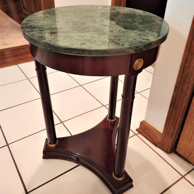 Lot #59  Contemporary Decorator Side Table - Faux Marble Top