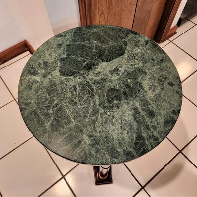 Lot #59  Contemporary Decorator Side Table - Faux Marble Top