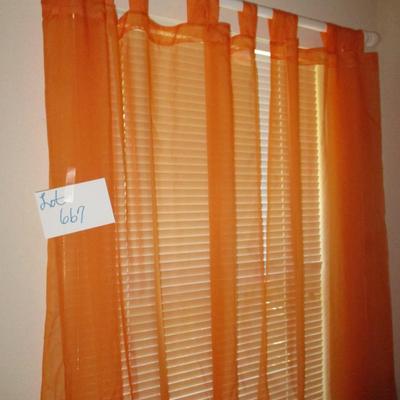 Sheer Curtain Panels- 2 Windows