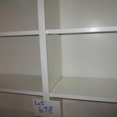 White Double Bookshelf