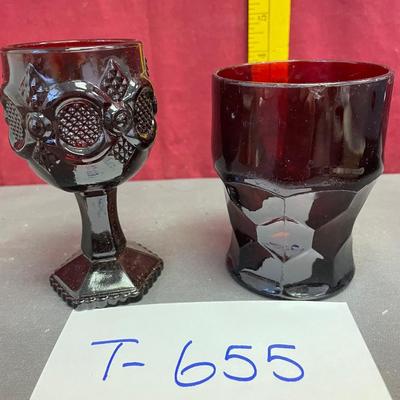 Avon and drinking glass