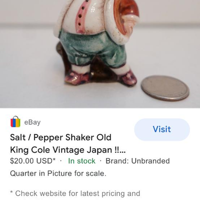 Old King kole and musician salt and pepper