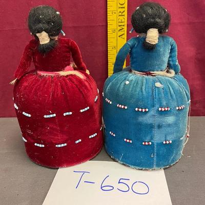 Vintage Indian dolls-some beading is missing