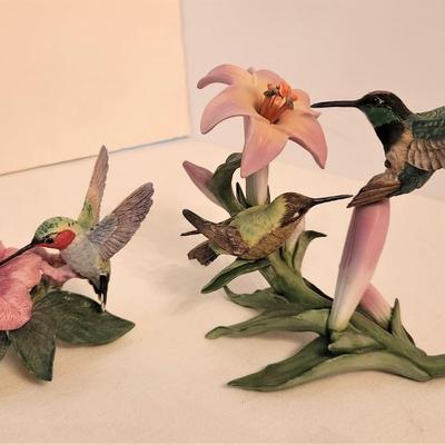 Lot #21  Lot of 2 Hummingbird Figurines - LENOX