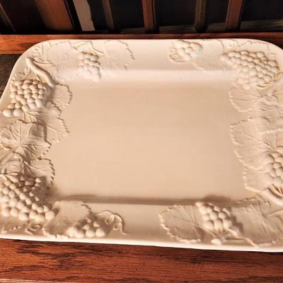 Lot #63  Rosegarden Stoneware Platter - Grape Motif