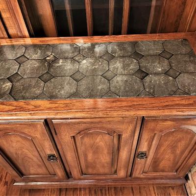 Lot #67  BURKHARDT Server - Oak Finish
