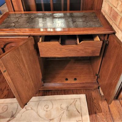 Lot #67  BURKHARDT Server - Oak Finish