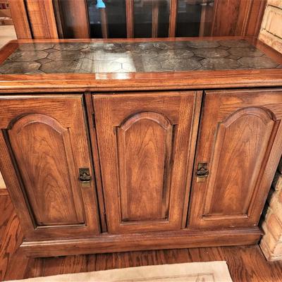 Lot #67  BURKHARDT Server - Oak Finish