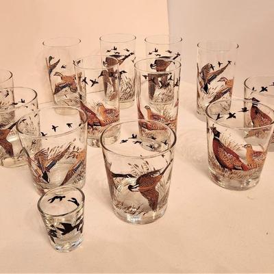Lot #70  Set of 1970's Libby Bar Glasses - complete