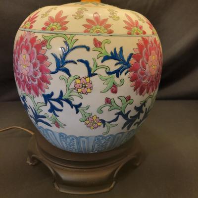 Asian Style Hand Painted Ceramic Lamp (LR-DW)