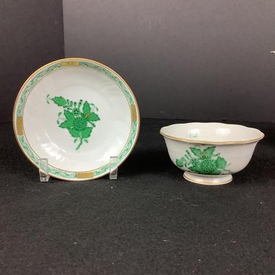 6278 Set of 5 Herend Bouqet Hand Painted Porcelain Dish Set