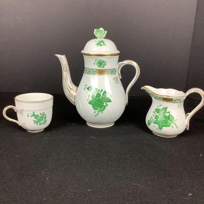 6278 Set of 5 Herend Bouqet Hand Painted Porcelain Dish Set