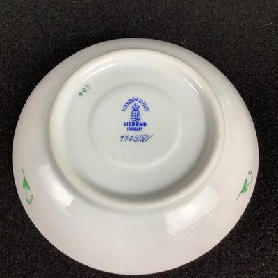 6278 Set of 5 Herend Bouqet Hand Painted Porcelain Dish Set