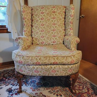 Floral Wingback Arm Chair (LR-DW)