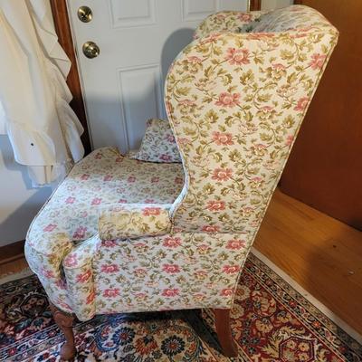Floral Wingback Arm Chair (LR-DW)