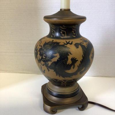 6306 Vintage Chinese Dragon Table Lamp