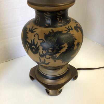 6306 Vintage Chinese Dragon Table Lamp