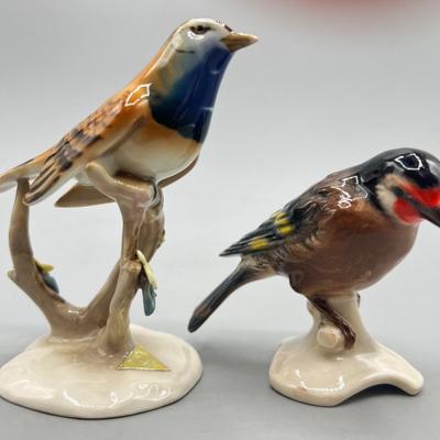 Vintage Royal Ceramic Czechoslovakia & German Small Wild Bird Figurines
