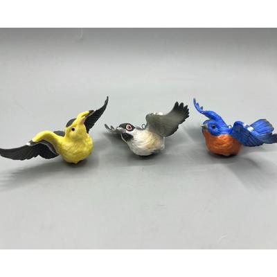 Lot of Colorful Ceramic Clay Hanging Wild Bird Ornament Figurines