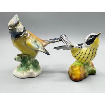 Retro Pair of Ceramic Porcelain Wild Bird Figurines