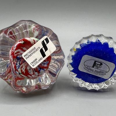 Handmade Glass Perthshire Paperweights & PMCD Glass Studio Colorful Home Decor Paperweights