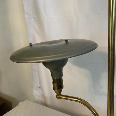 Retro MCM Flying Saucer Brass Lamp  Brass