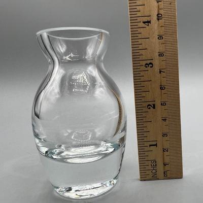 Crate & Barrel Small Glass June Bud Vase Made in Poland