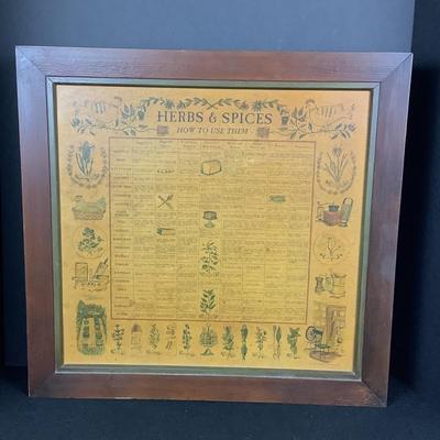 6312 Antique Hanging Herb & Spices Wall Cabinet 3 Shelves