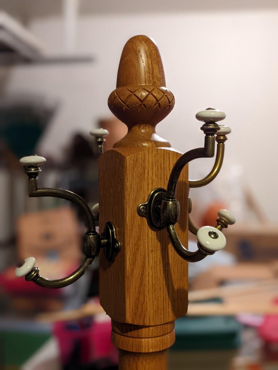 Heavy Duty Oak Coat Tree