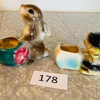 Royal Copley American Bisque Animal Planters