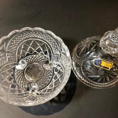German Lead Crystal Hand Cut Candy Dish