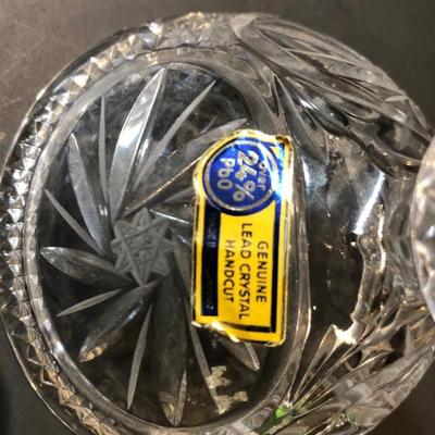 German Lead Crystal Hand Cut Candy Dish