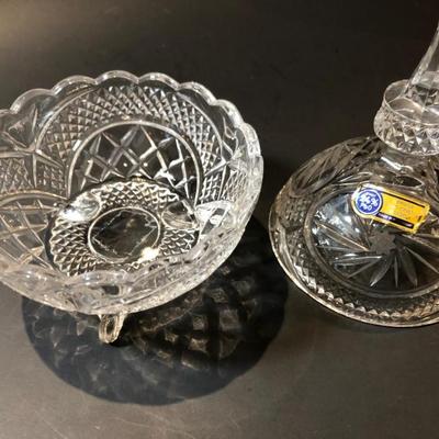 German Lead Crystal Hand Cut Candy Dish