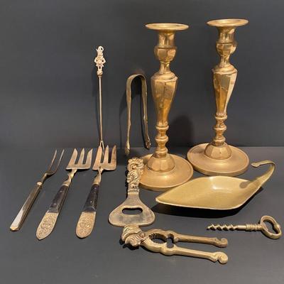 LOT 6: Vintage Brass Candlesticks & More Collection