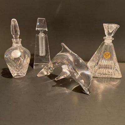 LOT 11: Crystal Perfume Bottles Marolin Art Crystal Royal Crystal Rock (RCR) Astral