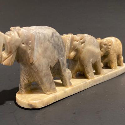 LOT 14: Handcrafted Trinkets Boxes, Stone Carved Elephants & Monkeys & More