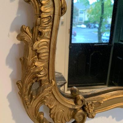 LOT 27R: Vintage Asian Themed Wooden Framed Mirror - 23