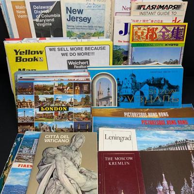 LOT 31R: Collection of Travel Postcards, Guides & Maps