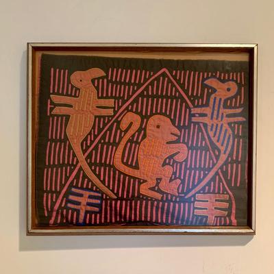 LOT 41R: Framed Batik Taiwanese Art Piece